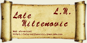 Lale Miltenović vizit kartica